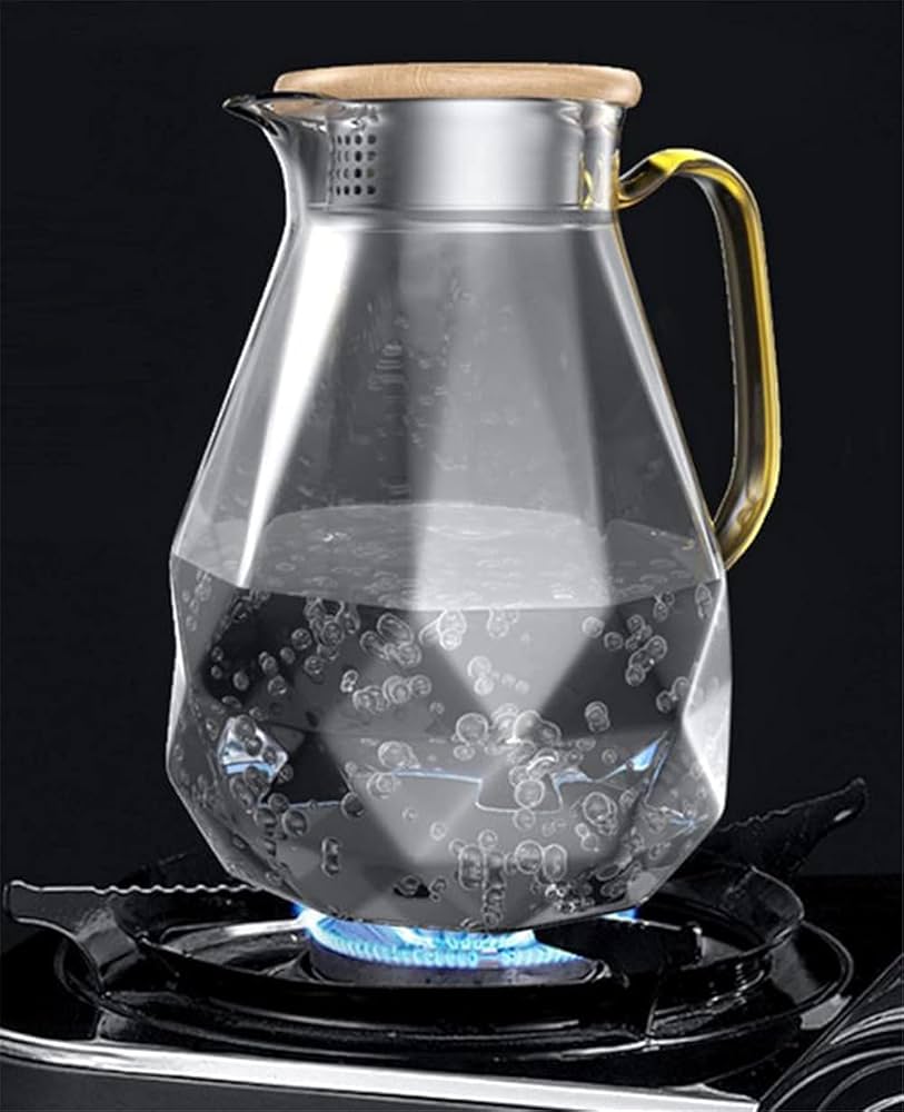 Amazon.co.jp: ピッチャー 冷水筒 ガラスポット 耐熱ガラス 麦茶